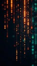 Abstract Data Stream Digital Rain Glowing Bokeh Tech Background Royalty Free Stock Photo