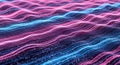 Abstract Data Stream Flowing Network Background with Wavy Lines and Particles Royalty Free Stock Photo