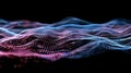 Abstract Data Stream Network Visualisation, Digital Communication Mesh Concept Royalty Free Stock Photo