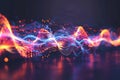 Abstract data streams with flowing energy, digital technology background with vibrant colors and motion Royalty Free Stock Photo