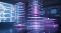 Abstract data structure visualization for network infrastructure and cloud computing tech Royalty Free Stock Photo