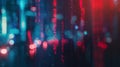 Abstract Data Visualization Background with Neon Lights, Generative AI Royalty Free Stock Photo