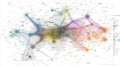 Abstract Data Visualization of Complex Network Connections Royalty Free Stock Photo