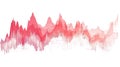Abstract Red Data Visualization with Peaks and Graph Lines Royalty Free Stock Photo