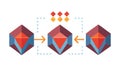 Abstract Data Visualization. Geometric Network Analytics, vector design Generative AI Royalty Free Stock Photo