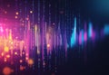 Abstract Data Visualization with Glowing Lines and Dots Royalty Free Stock Photo