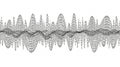 Abstract data visualization illustrating complex sound wave or frequency pattern made entirely from zeros and ones in binary code Royalty Free Stock Photo