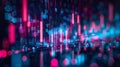 Abstract Data Visualization with Neon Colors, Generative AI Royalty Free Stock Photo