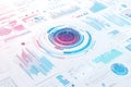 Abstract Data Visualization With Pastel Pink And Blue Circles And Royalty Free Stock Photo