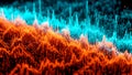 Abstract Data Visualization: Sound Waveforms in Vibrant Colors Royalty Free Stock Photo