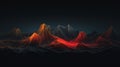 Abstract Data Visualization: Stunning Mountains With Luminous Skies