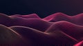 Abstract Data Visualization Terrain Wireframe Grid Neon Pink Digital Waves Background Royalty Free Stock Photo