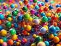 Abstract Data Visualization A TiltShift 3D Sphere Diagram Unveiling Complex Information in Miniature