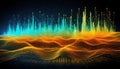 Abstract Data Visualization with Vibrant Colors and Dynamic Patterns Royalty Free Stock Photo