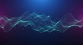 Abstract Data Visualization with Wavy Lines and Gradient Background Royalty Free Stock Photo