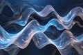 Abstract Data Wave with Glowing Network Connections Generative AI Royalty Free Stock Photo