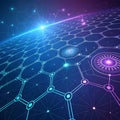 Abstract Data Web Interconnected Hexagonal Grids Digital Connectivity Royalty Free Stock Photo