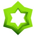 Abstract David star,  icon, design element, symbol. Six-pointed star Royalty Free Stock Photo