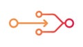 Abstract Decision Path & Process Flow Chart Icon, vector design Generative AI Royalty Free Stock Photo