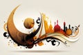 Abstract Decorated Ramadan Kareem Artwork