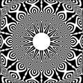 Abstract decorative black and white circle pattern Royalty Free Stock Photo