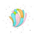 Abstract decorative cartoon element. Cartoon art decorative wave for banner, illustration, cute game. Cute cartoon