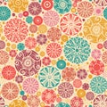 Abstract decorative circles seamless pattern