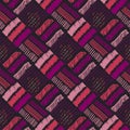 Abstract decorative embroidery seamless pattern