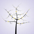 Abstract Decorative Frangipani Flowers on a Tree