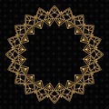 Abstract decorative golden mandala