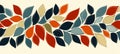 Abstract Decorative Leaf Pattern with Pastel Tones, Modern Floral Vector Design for Wallpaper Use Royalty Free Stock Photo