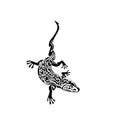 Abstract decorative lizard tattoo Royalty Free Stock Photo