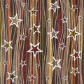 Abstract decorative paneling - Stars seamless pattern - Ebony