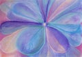 Abstract decorative pastel pencil illustration, Translucent petals. Botanic composition for wedding,greeting card or web page. one