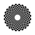 Abstract Decorative Radial Pattern in Flower Rosette Shape Royalty Free Stock Photo