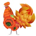 Abstract decorative rooster