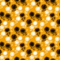 Abstract decorative sunflower seamless pattern Royalty Free Stock Photo