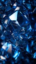 Abstract Deep Blue Geometric Crystal Cluster Shiny Reflective 3D Render