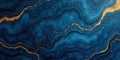 Abstract deep blue and gold swirling marble texture a luxurious background image for design projects. Generative AI Royalty Free Stock Photo