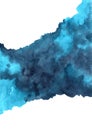 Abstract deep marine blue watercolor background.