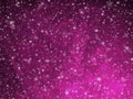 Abstract deep pink Christmas background with falling snow Royalty Free Stock Photo