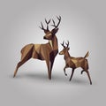 Abstract deer couple Royalty Free Stock Photo