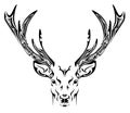 Abstract deer head tribal tattoo Royalty Free Stock Photo