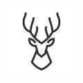 Abstract deer logo design line