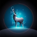 Abstract Deer Christmas Design Vector Illustration