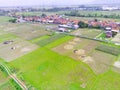 Aerial agricultural land that dominates the Cikancung area Royalty Free Stock Photo