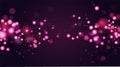 Abstract defocused circular bokeh sparkle glitter lights background. Magic christmas background. Elegant, shiny, pink