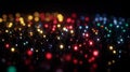 Abstract defocused lights on black, creating a festive and enchanting texture for special events