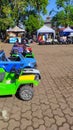 rows of toy cars - stock photo