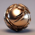 Abstract Deformation: 3D Rendered Sphere with Deformed Surface, Displaying Texture and Displacement Noise